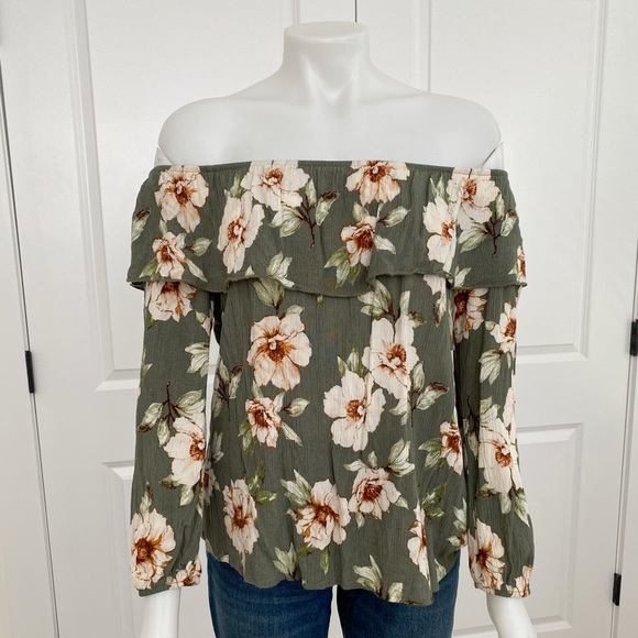 Floral Off The Shoulder Top Blouse - Fall Florals - Picture 1 of 15